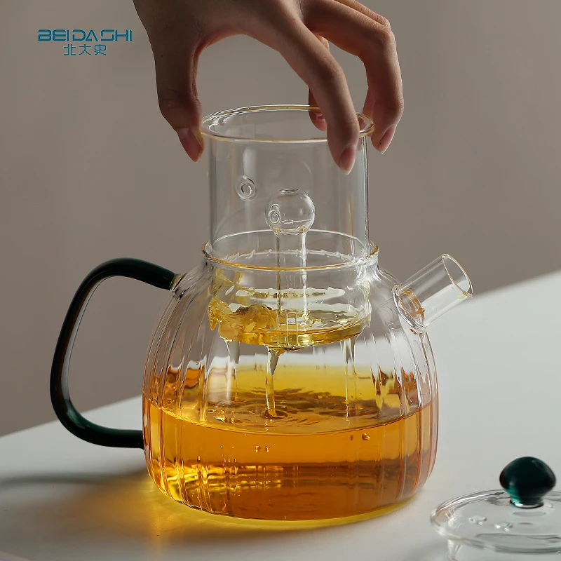 北大史大号玻璃壶高硼硅耐热玻璃茶壶大容量家用泡壶加厚纯手工