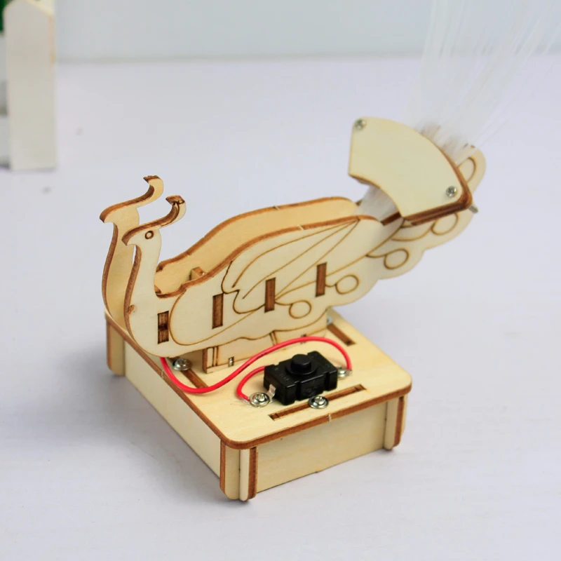 科学小发明七彩孔雀科技小手工制作 小学生益智拼装模型diy材料包