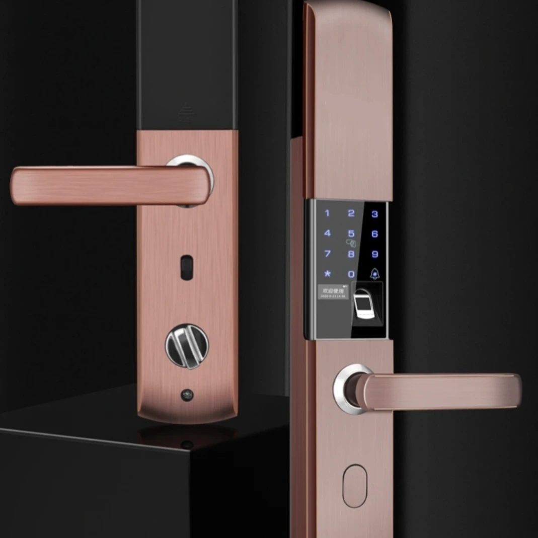 全国包安装/麦西顿滑盖指纹锁，经典半自动密码锁智能锁门锁锁