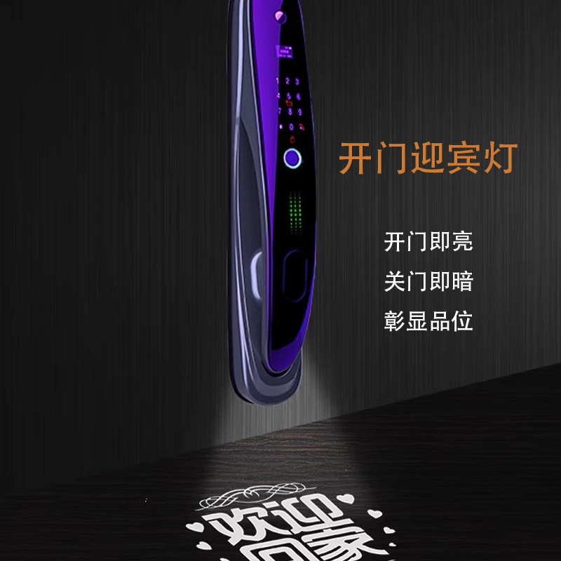 （新品福利）3D人脸识别智能锁开门迎宾灯+手机远程抓拍照片指纹