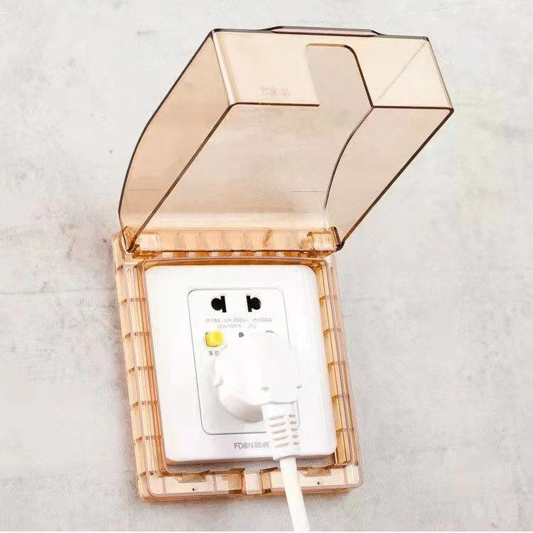 浴室免打孔圆弧电源保护盖室内开关防水罩防污适用