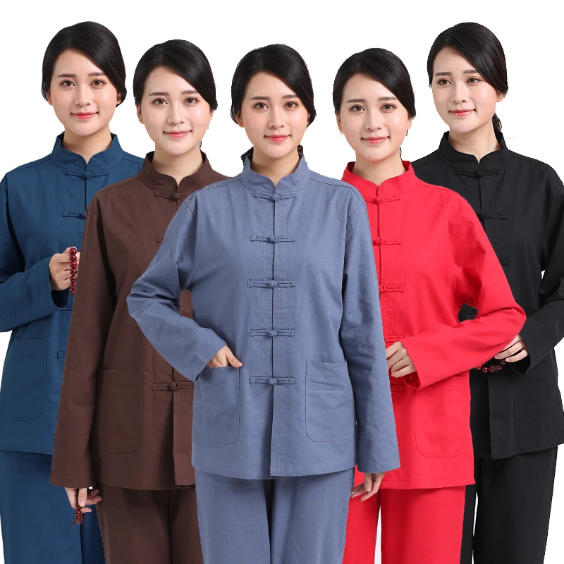 圆弘棉麻居士服女套装佛系禅意禅服太极服唐装复古中国风男春秋