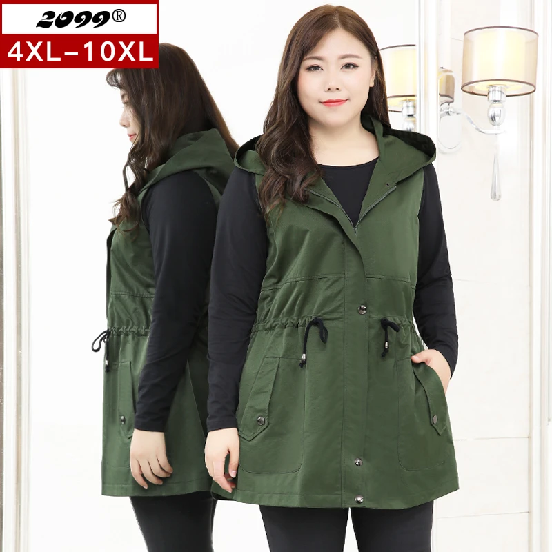 59155T连帽马甲260斤上衣大码春装外套背心秋冬加厚背心时尚马夹1