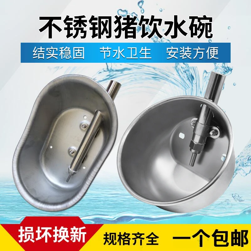 猪饮水碗不锈钢仔猪饮水槽碗式自动饮水器小猪喝水碗包邮养殖设备