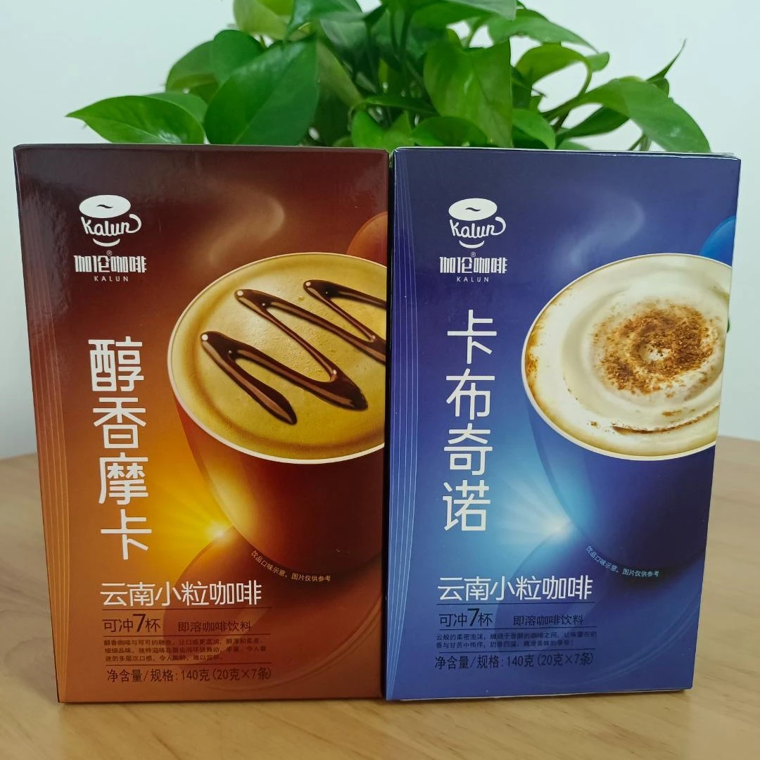 后谷伽伦 醇香摩卡 卡布奇诺风味咖啡 140g盒装云南小粒咖啡粉