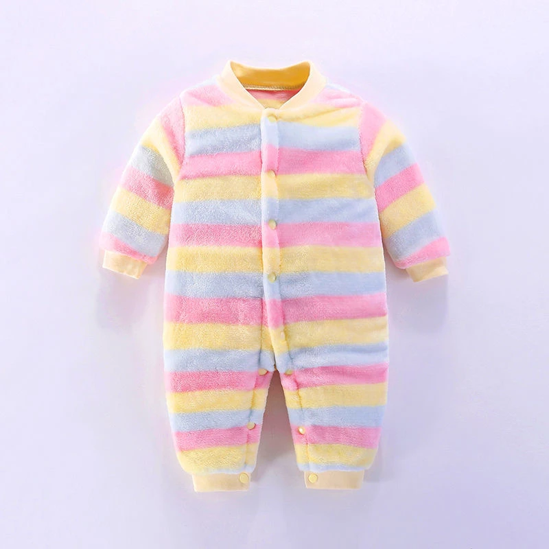 婴儿睡衣连体衣服春装秋冬保暖哈衣0-1岁男宝宝爬服法兰绒睡袋6