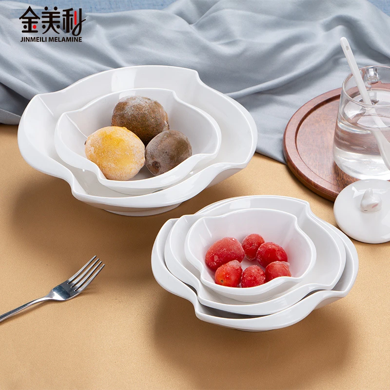 密胺异形碗仿瓷快餐店小碗菜碗碟塑料果盘甜品碗火锅店餐具商用