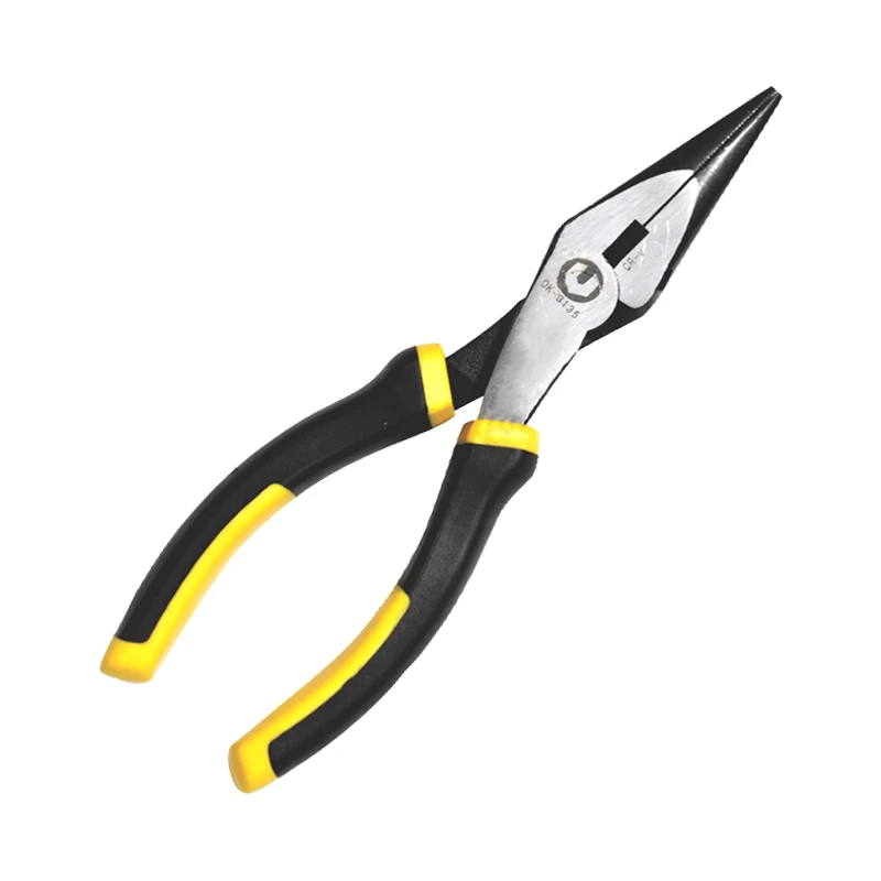 欧克省力尖嘴钳6寸8寸尖嘴钳电工工业级偏心钳尖口钳尖咀钳钳子