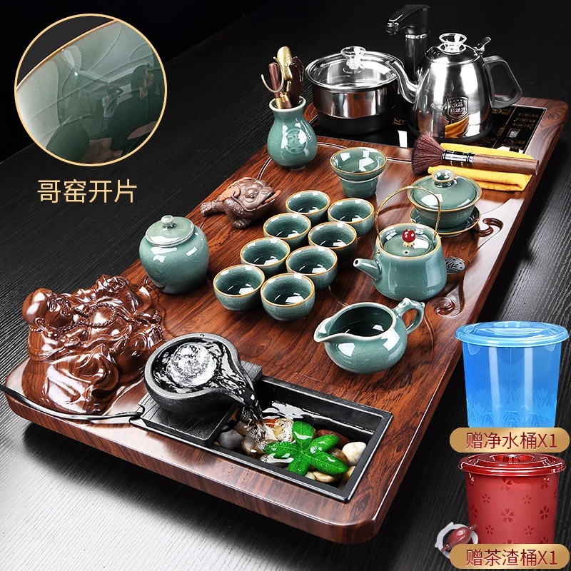 唐丰茶具组合套装家用会客厅整套全自动一体功夫泡茶盘办公室茶台