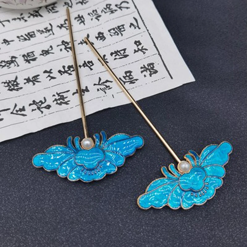 锌合金仿珍珠发饰 古风百搭简约簪子明制造型日常复古发簪配饰品