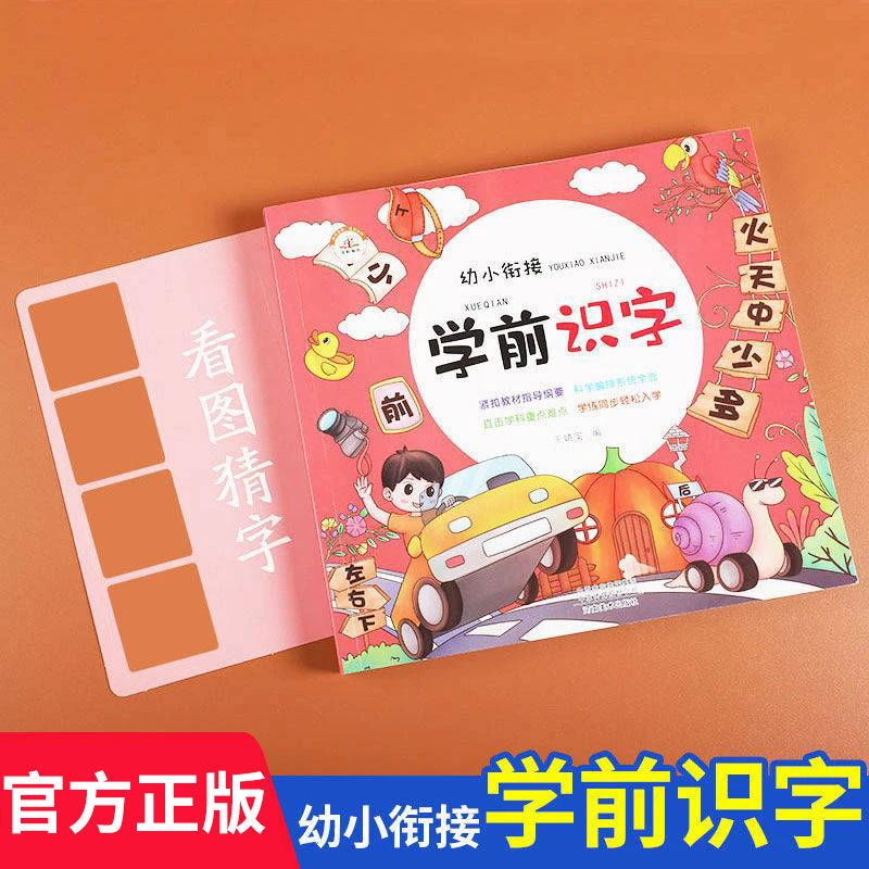 幼小衔接学前识字 3-7 岁早教幼儿园彩绘版启蒙书注音版一日一练