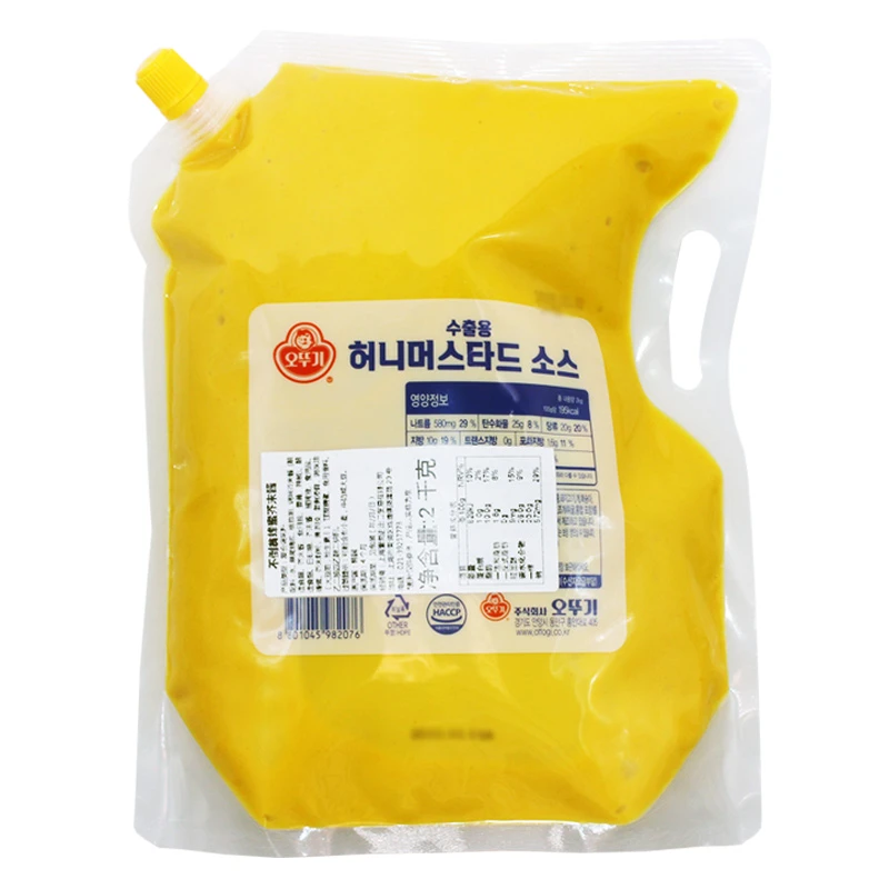 韩国不倒翁蜂蜜芥末酱2kg韩式啤酒涂抹炸鸡三明治披萨酱料小吃