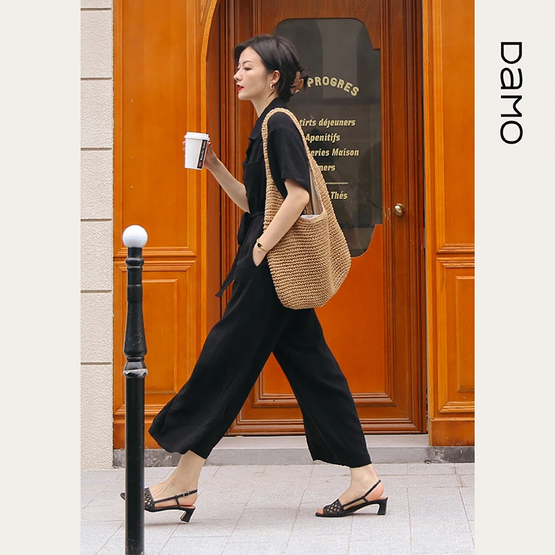 法式托特草编包时尚大容量简约单肩编织包休闲百搭女包度假沙滩包