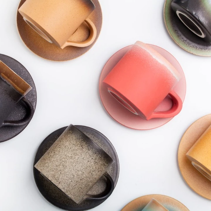 瓷泡泡 T系列手作意式咖啡杯景德镇艺术家罗骁设计陶瓷杯碟套装