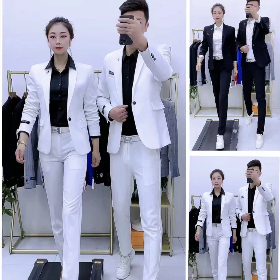 XY新款西装春秋季男士时尚潮流套装男女同款情侣穿搭休闲西服套装