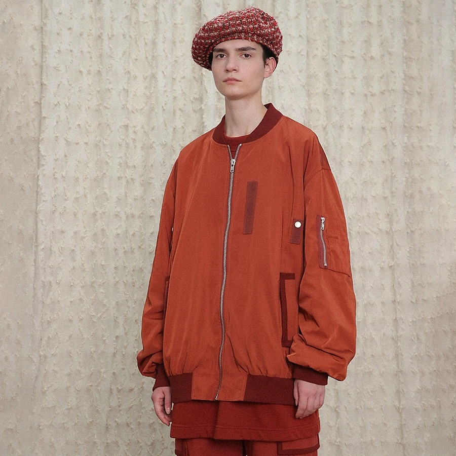 Unvesno (UN) AW21 飞行日记秋冬季纯色基础棒球服休闲夹克外套