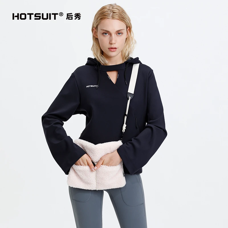 HOTSUIT/后秀情侣单肩包简约时尚休闲摇粒绒户外运动背包轻便百搭