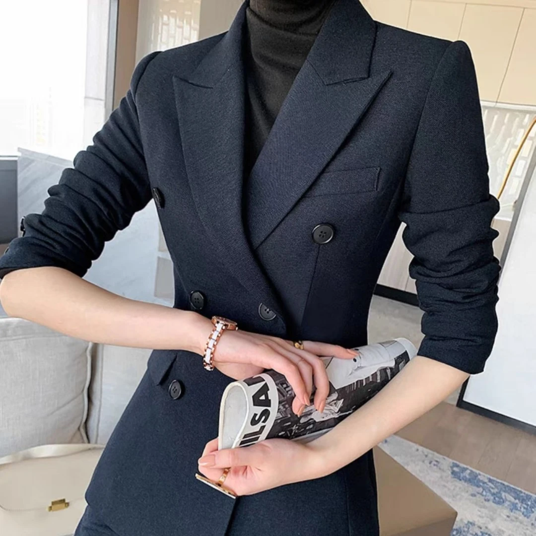 新款西装套装女爆款高级感职业装女神范面试正装修身工作西服