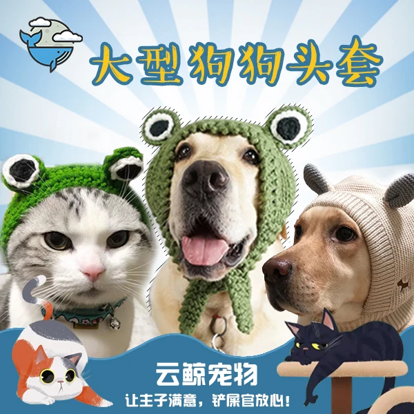 【宠物青蛙帽子】狗狗小耳朵帽子 可爱宠物帽子