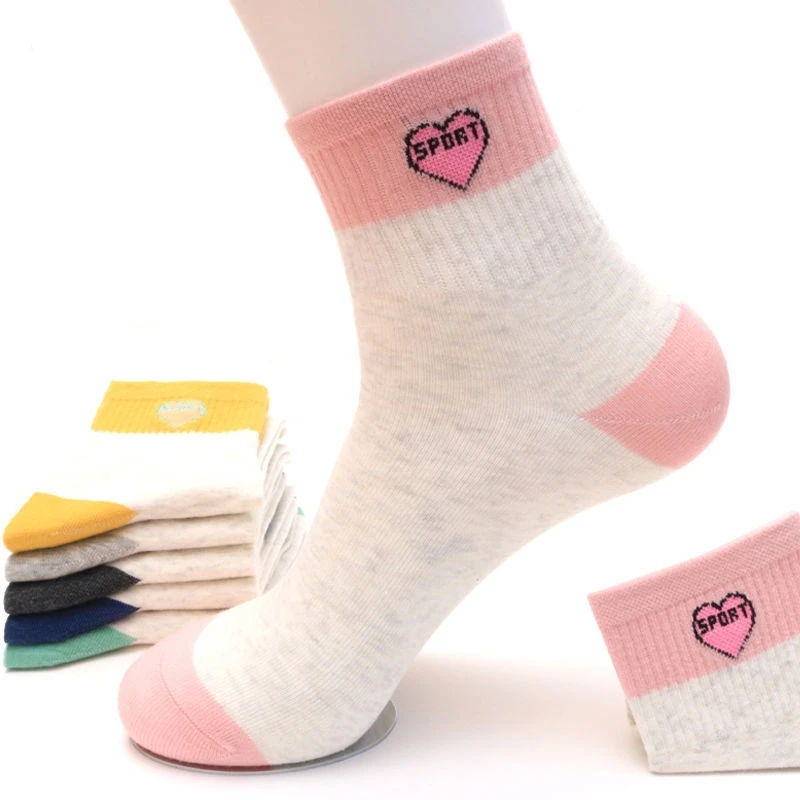 中筒女袜学生袜子女韩版中筒女士秋冬款棉袜全棉夏季女袜运动ins