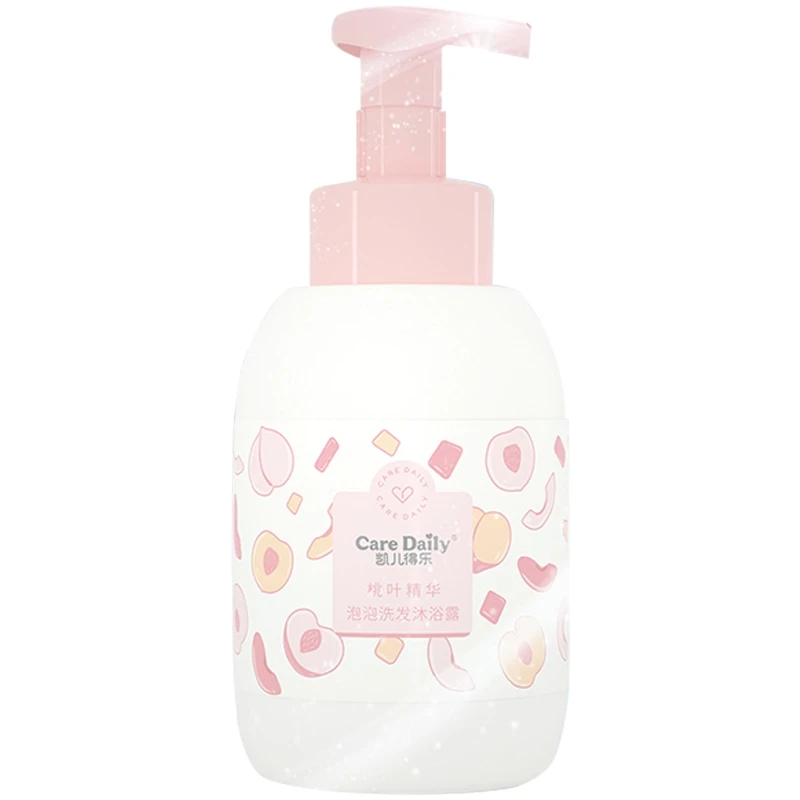 凯儿得乐桃叶精华泡泡洗发沐浴露宝宝洗发水沐浴乳二合一去痱止痒