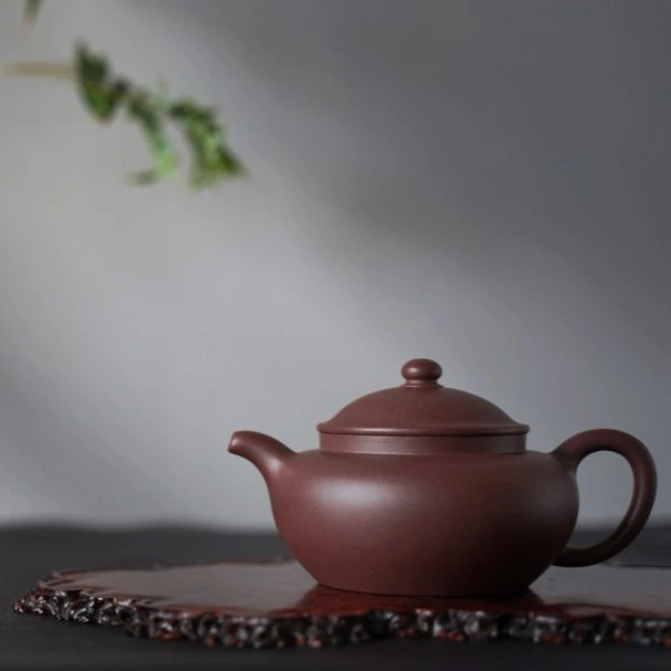 柿园-静山堂徐栋《矮潘》紫泥 170cc  紫砂壶（周宇杰弟子）全手工
