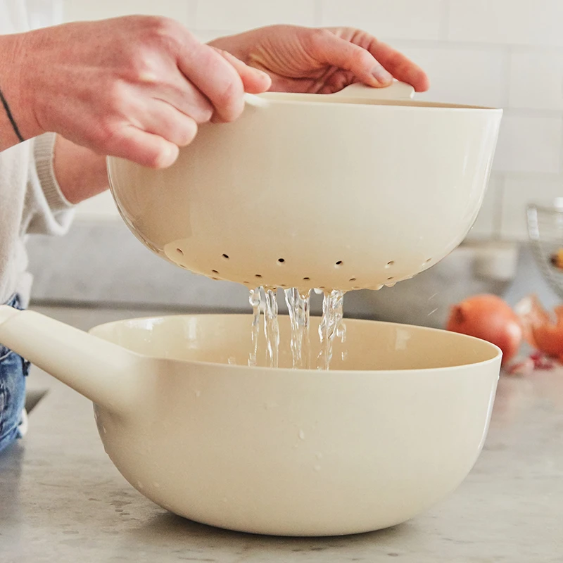 法国EKOBO爱可博竹纤维家用厨房滤水篮套菜篮子