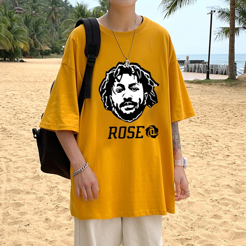 潮流百搭罗斯头像休闲T恤半夏季圆领纯棉人物印花半袖青春ins韩版