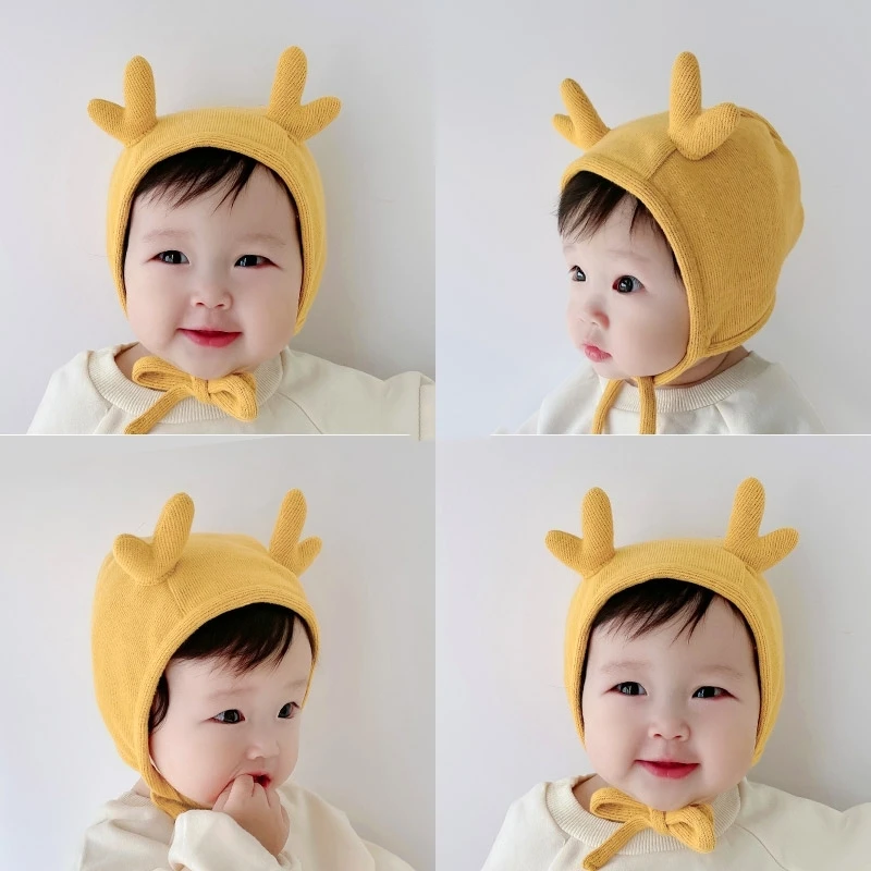 婴儿帽子秋冬季宝宝帽子可爱超萌套头帽婴幼儿防风双层保暖护耳帽