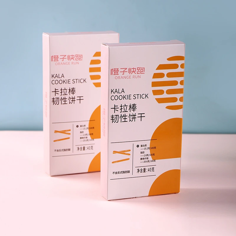 8.23到期清仓！橙子快跑3袋装卡拉棒 韧性饼干 40g*3