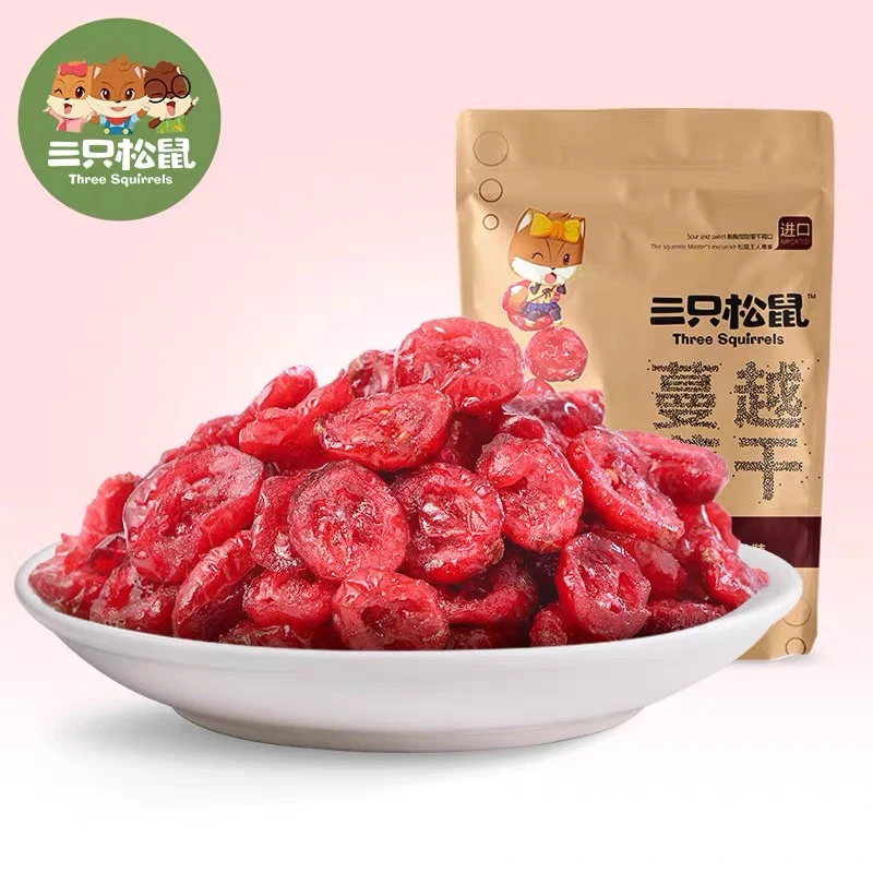 【三只松鼠】蔓越莓干100g休闲果干蜜饯果肉话梅零食水果片果脯包邮