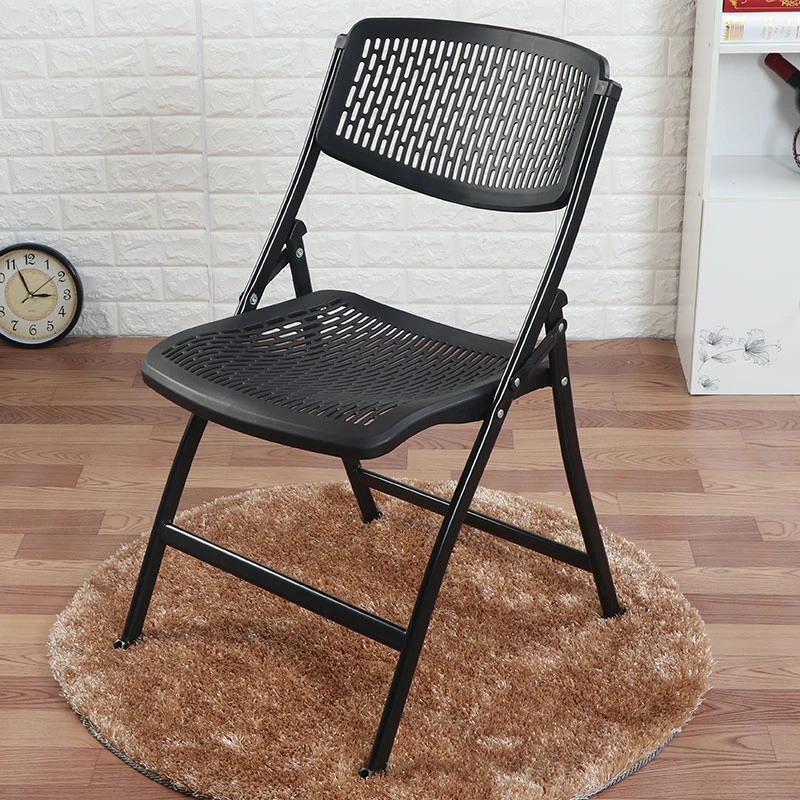 祥兴美简易镂空椅子靠背椅塑料折叠椅棋牌室椅子麻将椅办公培训椅