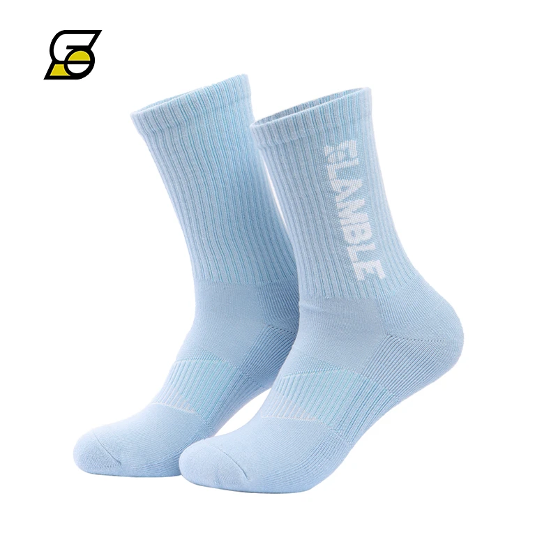 SLAMBLE秋冬季新款运动棉中筒袜子男女糖果色篮球长袜大码潮流