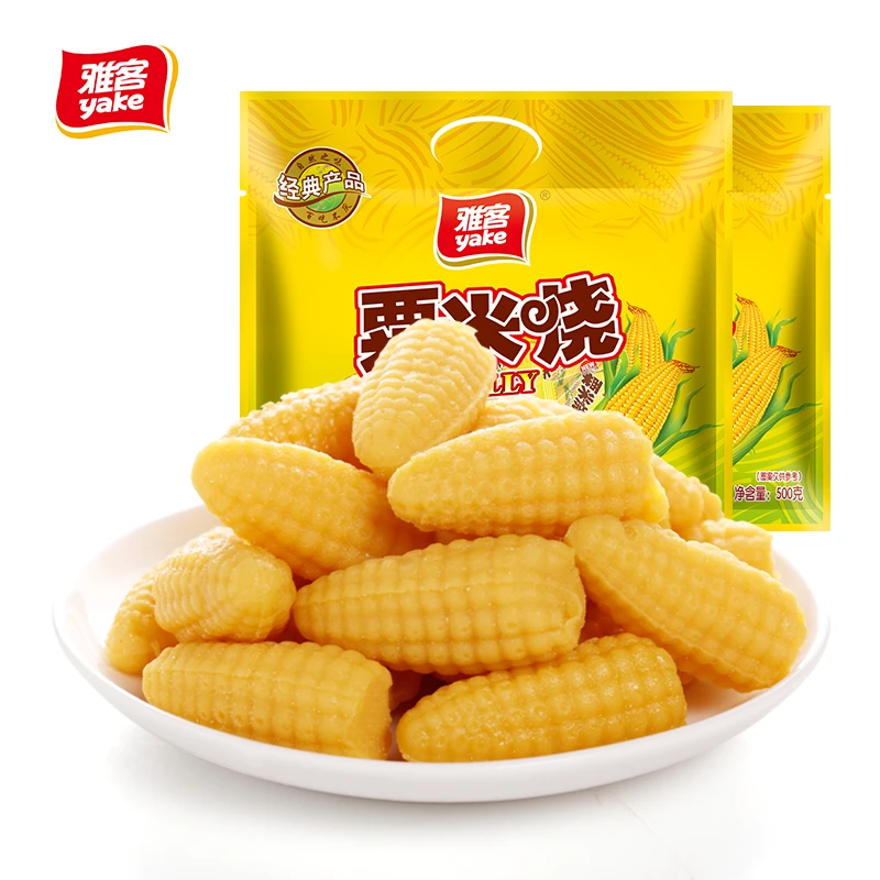 yake/雅客 玉米糖软糖粟米烧500g批发水果味芒果糖果年货零食喜糖
