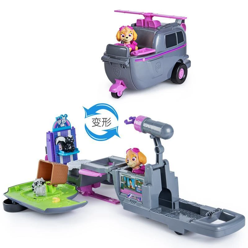 PAW PATROL/汪汪队立大功变形场景天天救援场景车淘气猫浣熊玩具