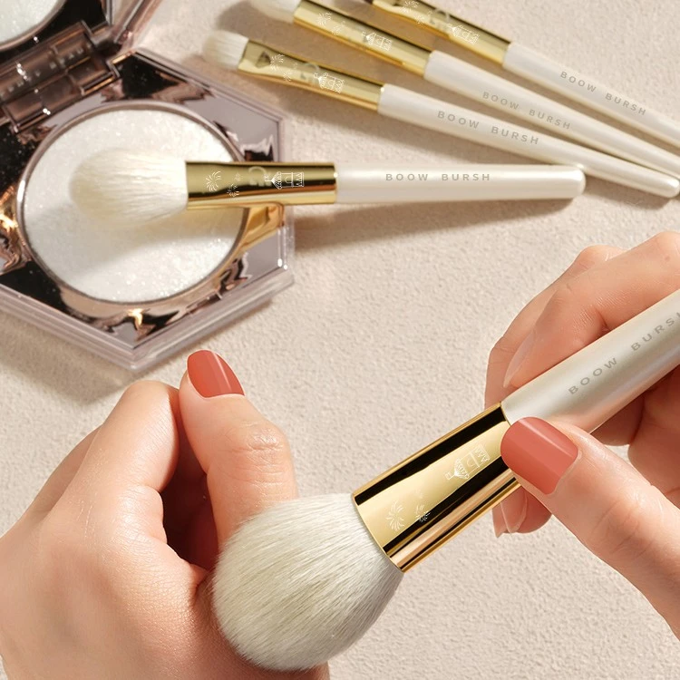BOOW 8支迷你便携旅行化妆刷套装散粉刷腮红刷眼影刷唇刷眉刷配包