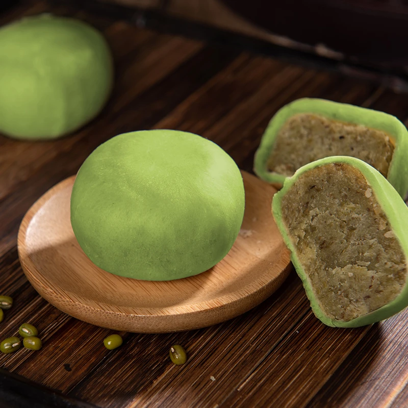 抹茶冰绿豆饼整箱早餐手工传统老式糕点休闲食品200g圆饼经典细腻