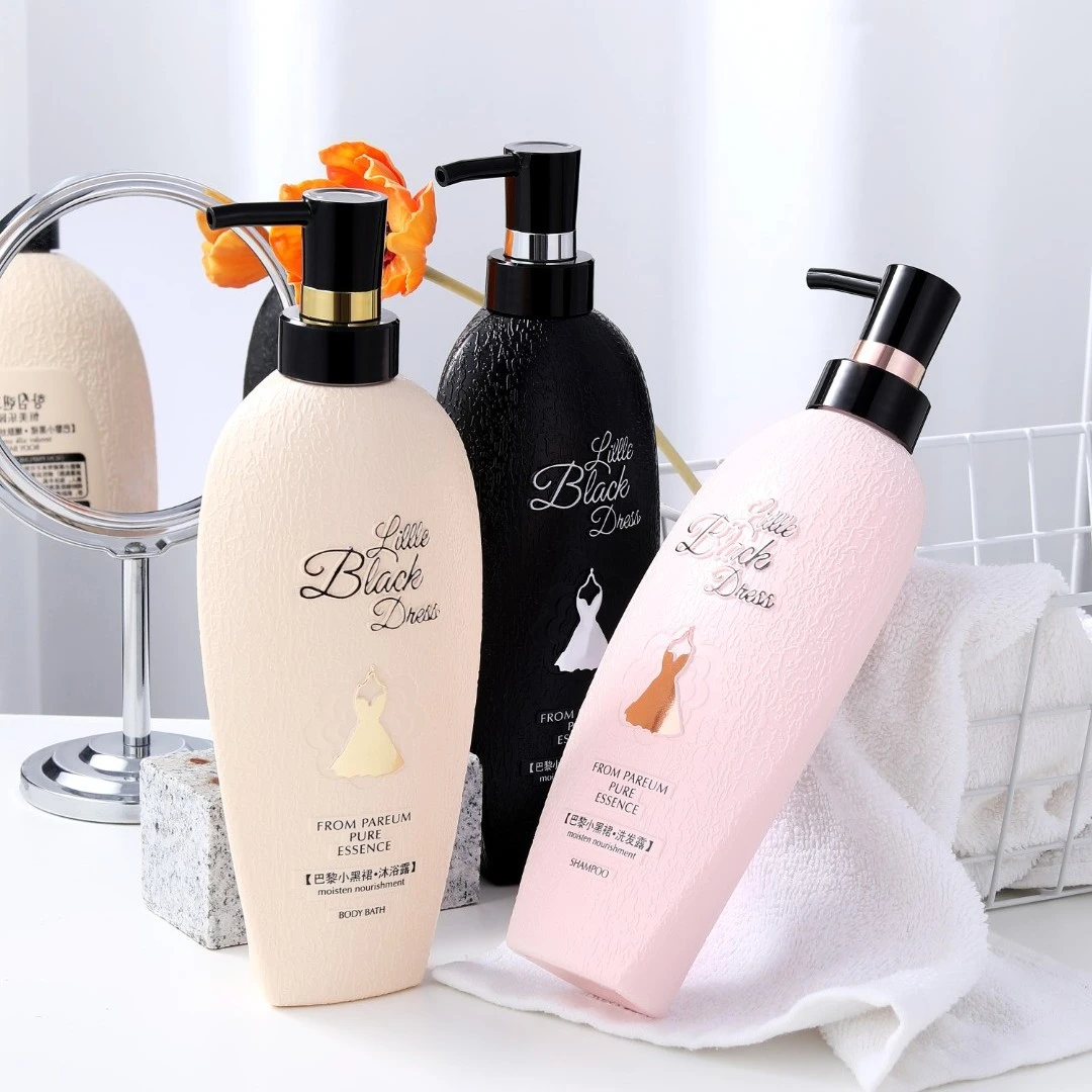 【3瓶装】小黑裙洗发水三件套控油清爽香氛护发素柔顺沐浴露500ml