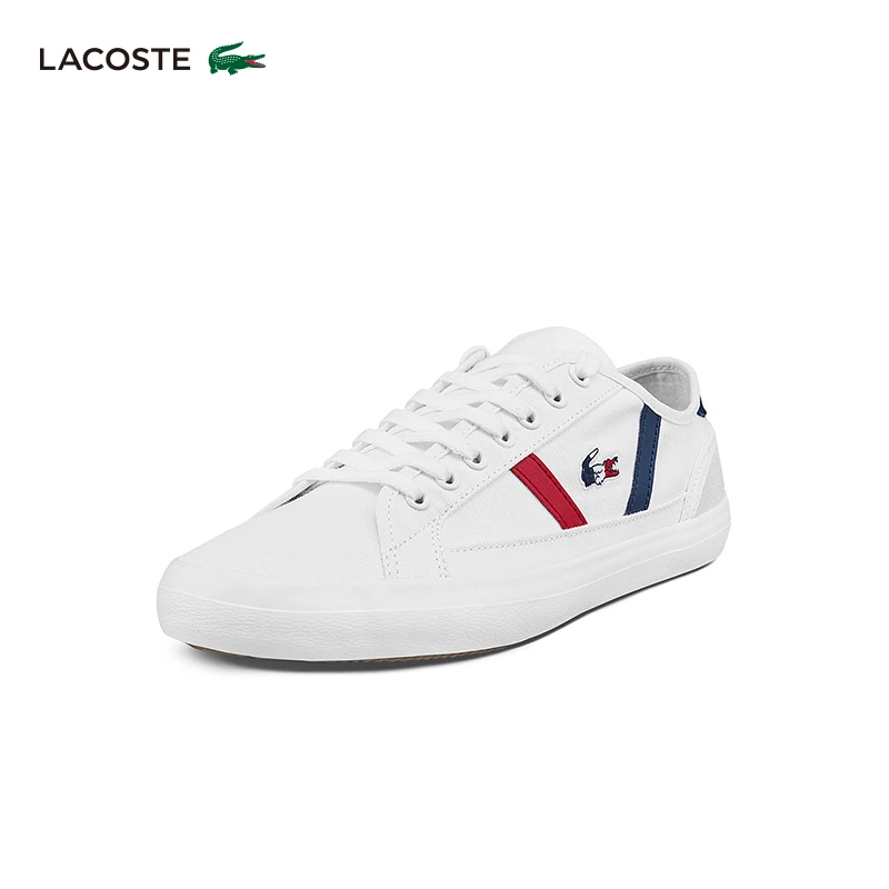 LACOSTE法国鳄鱼男鞋休闲拼色潮流百搭低帮鞋帆布鞋|39CMA0045
