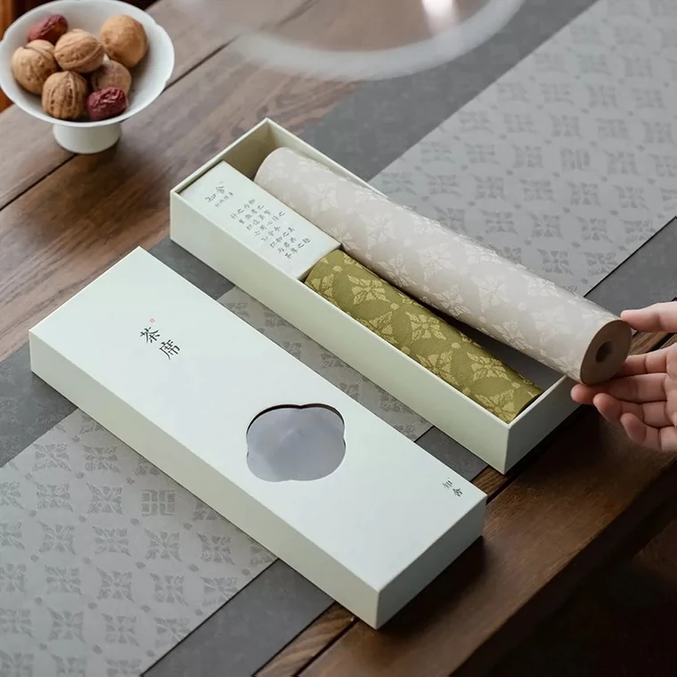 知道茶桌配件茶席200CM*29CM 织锦工艺传统纹样 双面使用