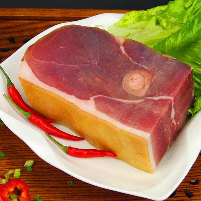 江西蒙岭安福火腿腊肉发酵火腿肉制食品火腿块袋装半斤手工后腿