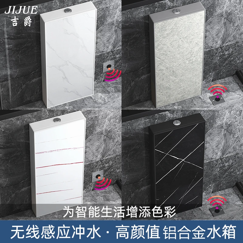 厕所蹲便器蹲坑智能自动感应冲水箱家用卫生间落地蹲厕水箱隐藏型