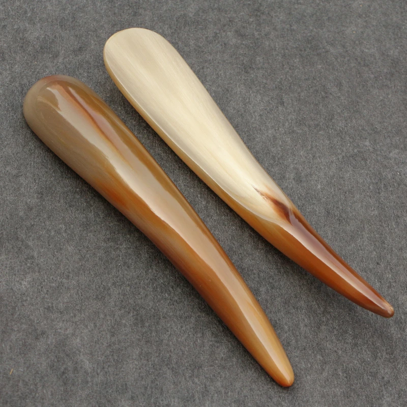 1根装牛角实心拨筋棒按摩脸部安抚美容小工具穴位棒长14~16CM