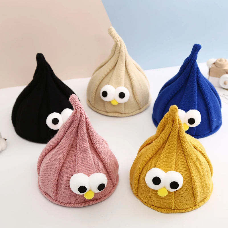 婴儿帽子秋冬韩版男女儿童针织帽可爱超萌西瓜帽保暖宝宝毛线帽潮