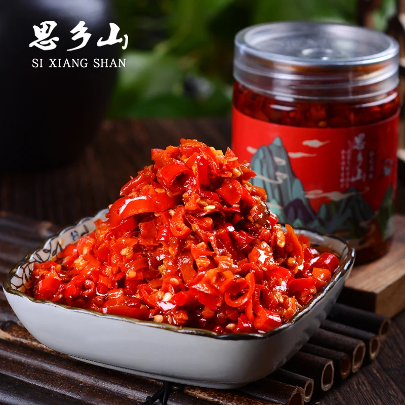 思乡山椒香红烧剁辣椒湖南特产农家风味下饭菜辣椒酱劲辣即食280g