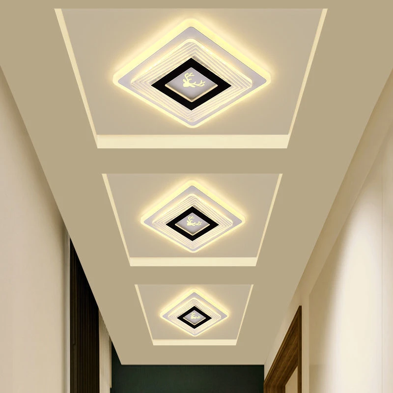 简约轻奢创意led过道灯走廊灯嵌入式玄关灯射灯入户灯阳台灯北欧