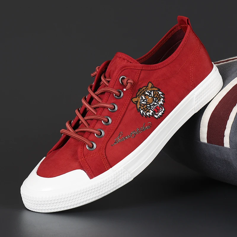 22126男士帆布鞋男2024新款春夏季男鞋透气休闲鞋子流行男生板鞋