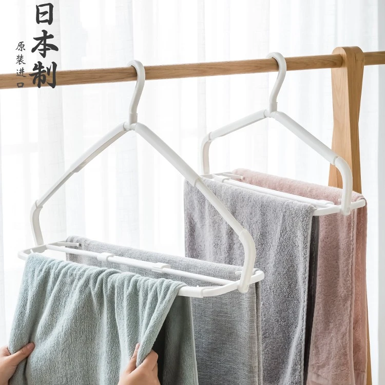【Sungsa】家用可伸缩晾毛巾衣架 浴巾防风挂衣架晒床单衣服撑子