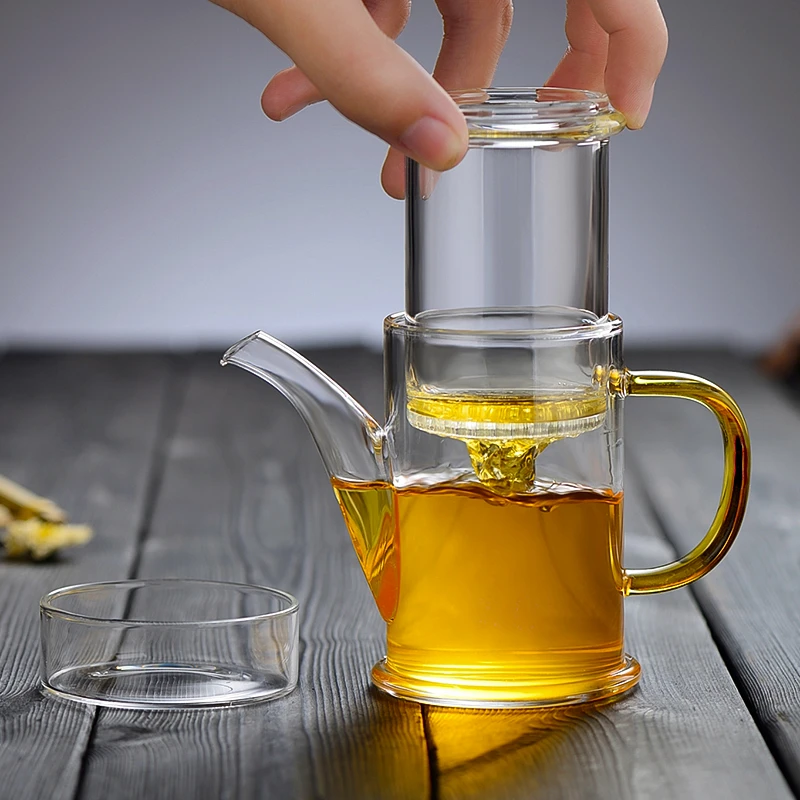 玻璃小号过滤茶壶耐高温玻璃红茶泡茶器功夫茶具办公室家用冲茶壶