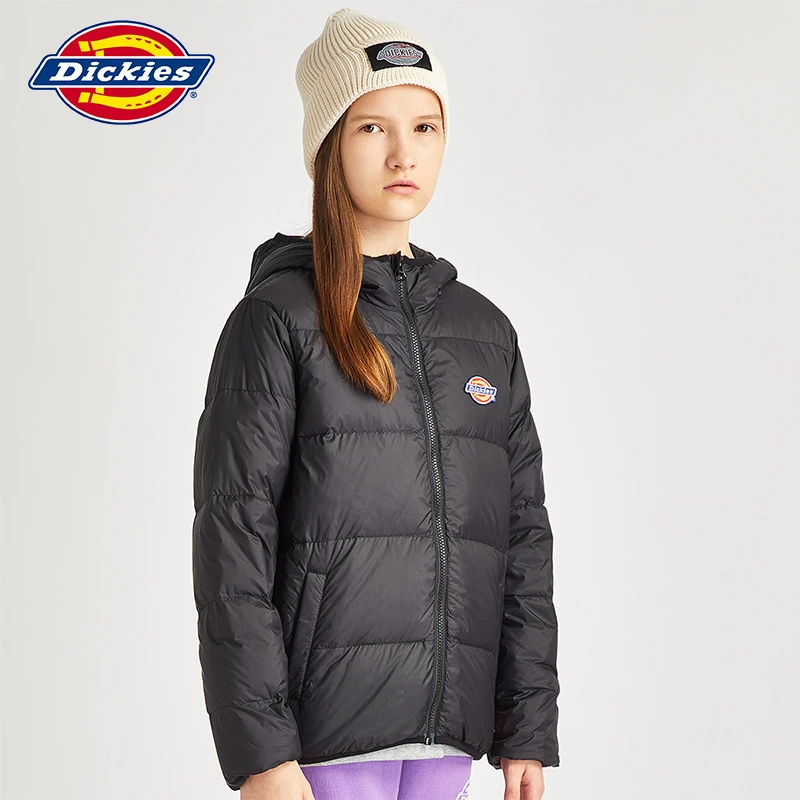 Dickies童装合身版刺绣小彩标logo轻薄鹅绒羽绒服214K10LSD523